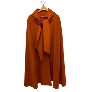 Vintage Pure Wool Full Length Cape With Scarf Halloween Costume